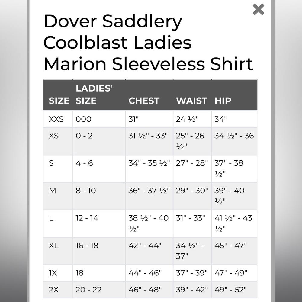 Dover riding sport blue/green sleeveless riding top size XS - Picture 11 of 12